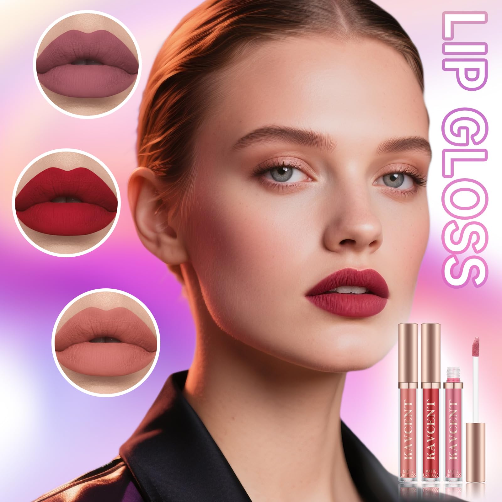 KAVCENT lip gloss for shiny, moisturized teen lips.