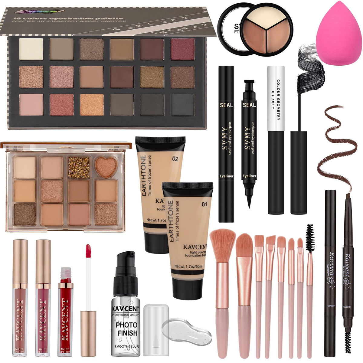 KAVCENT Teens makeup palette close-up for versatile daily to evening looks and blendable shades