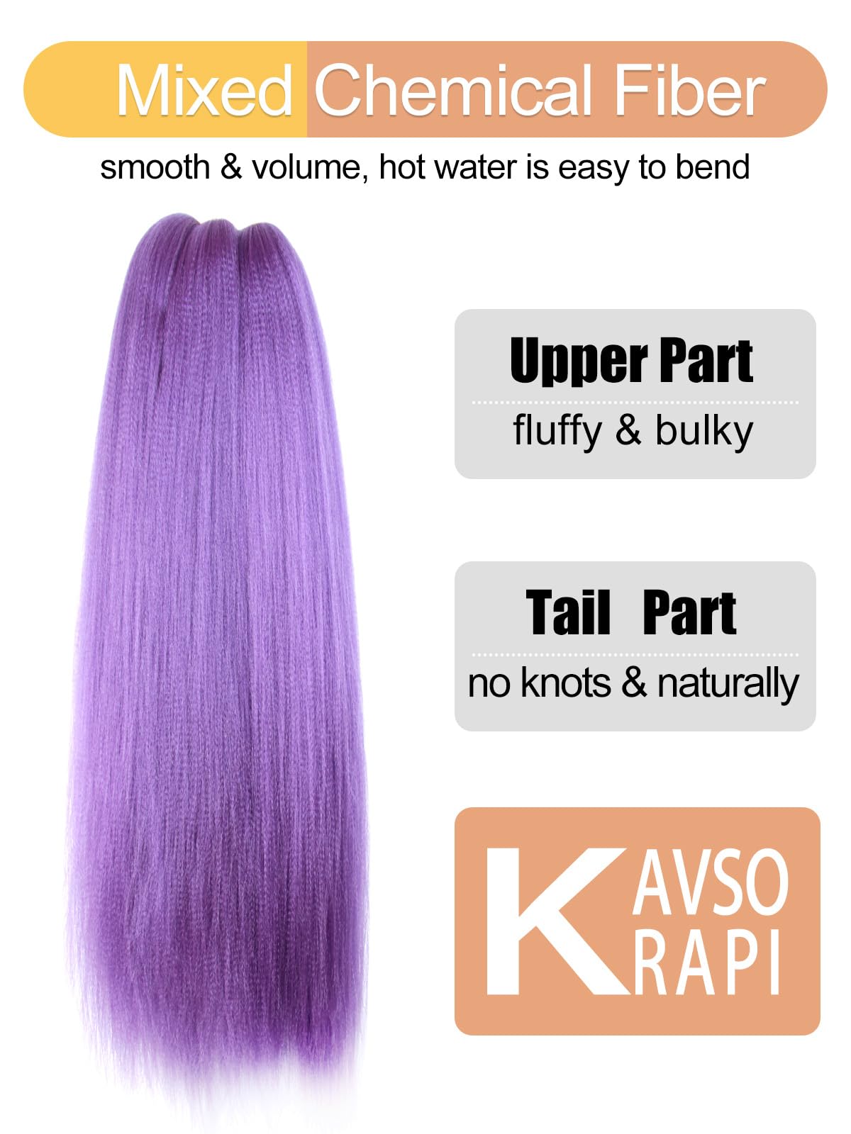 KAVSORAPI easy-install image demonstrates quick crochet box braids or twists.
