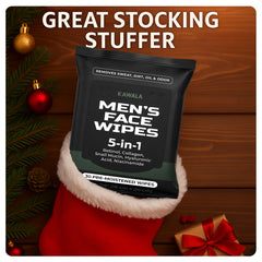 Kawala mens face wipes pack open showing resealable pouch for travel