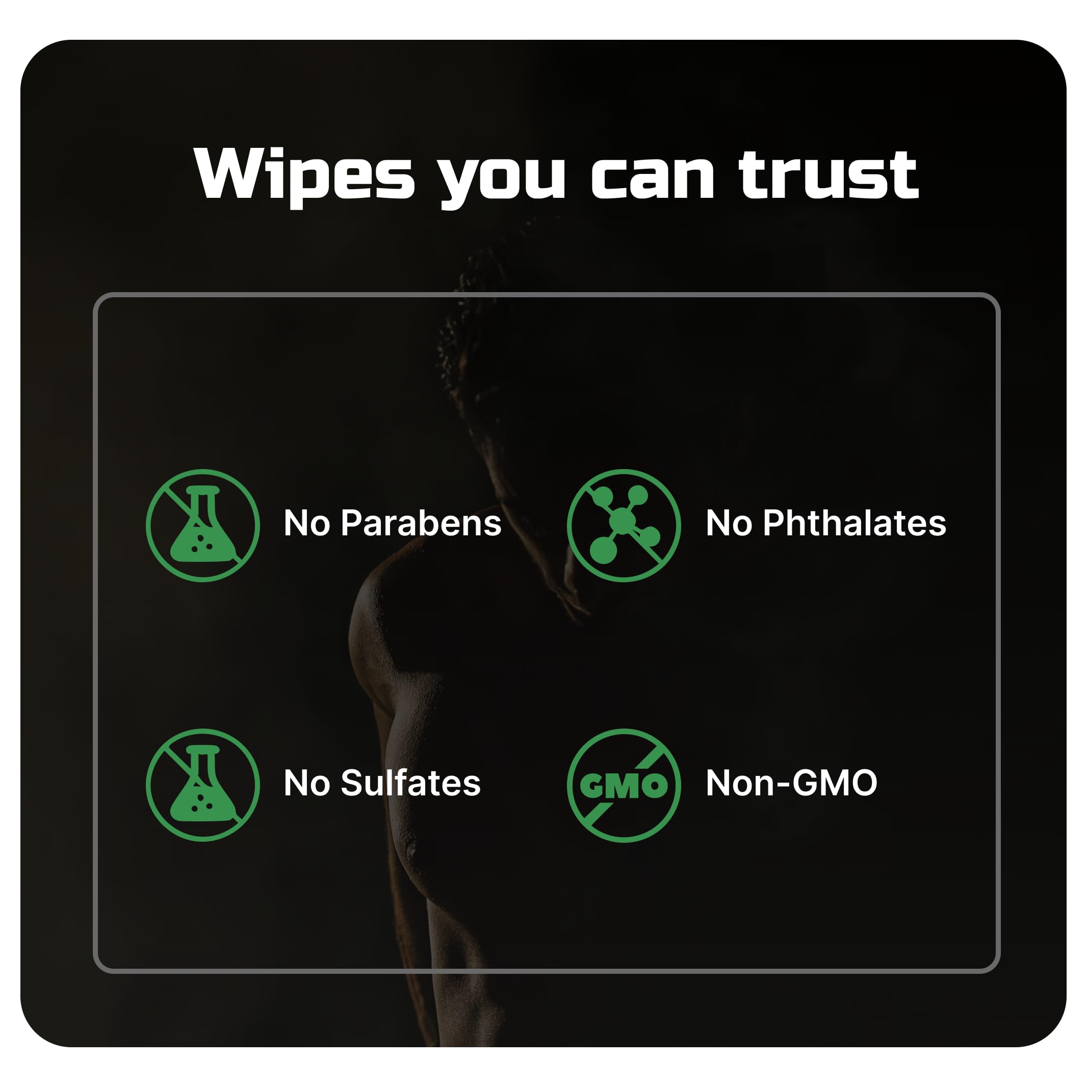Kawala mens face wipes travel pack on table ready for gym bag