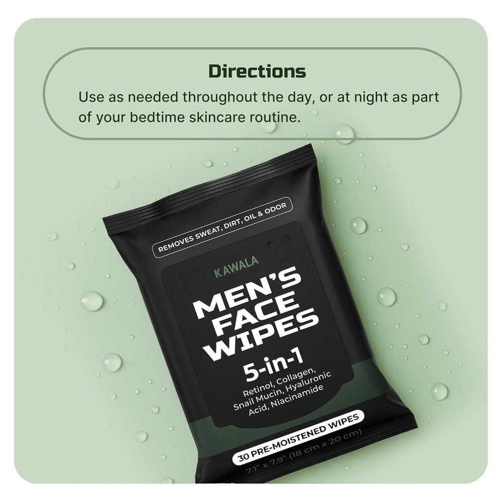Kawala mens face wipes woodsy scent mood evokes rugged refresh