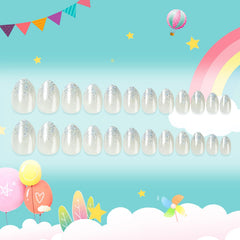 Kawyehu 24-piece almond nails pack for quick, customizable manicure.