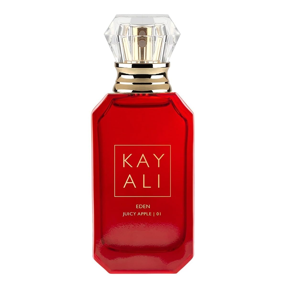 Kayali Eden Juicy Apple travel spray front view for on-the-go fragrance refresh.