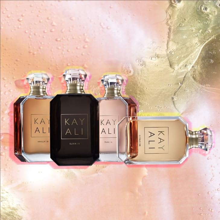 Kayali Vanilla 28 fragrance vapor swirl shows subtle sillage and mood-enhancing aura.