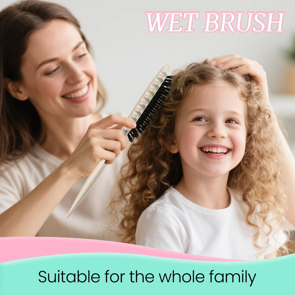 Kazunark boar bristle construction for natural curl shaping and even oil distribution.
