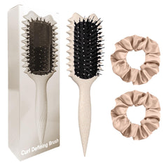 Kazunark curly hair brush with ergonomic grip for comfortable, strain-free styling.