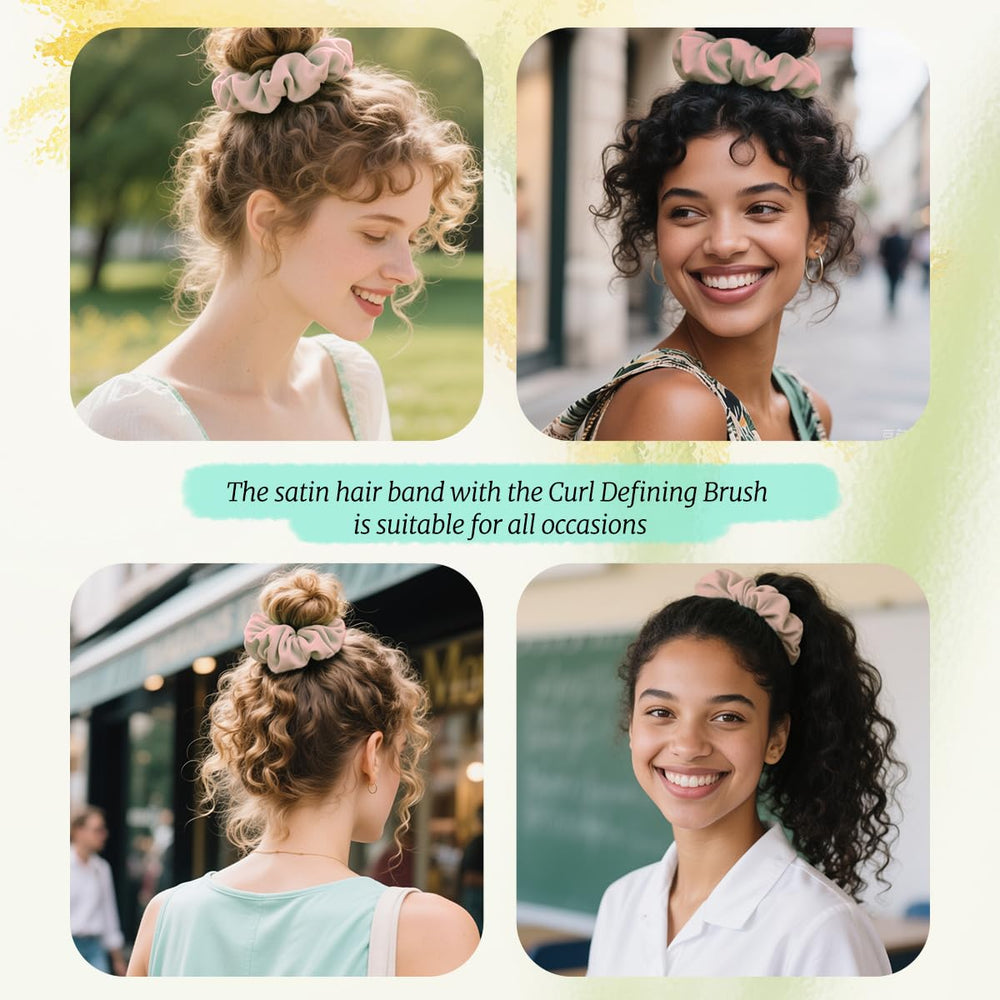 Kazunark brush allows heatless curls by twisting damp hair around the handle.
