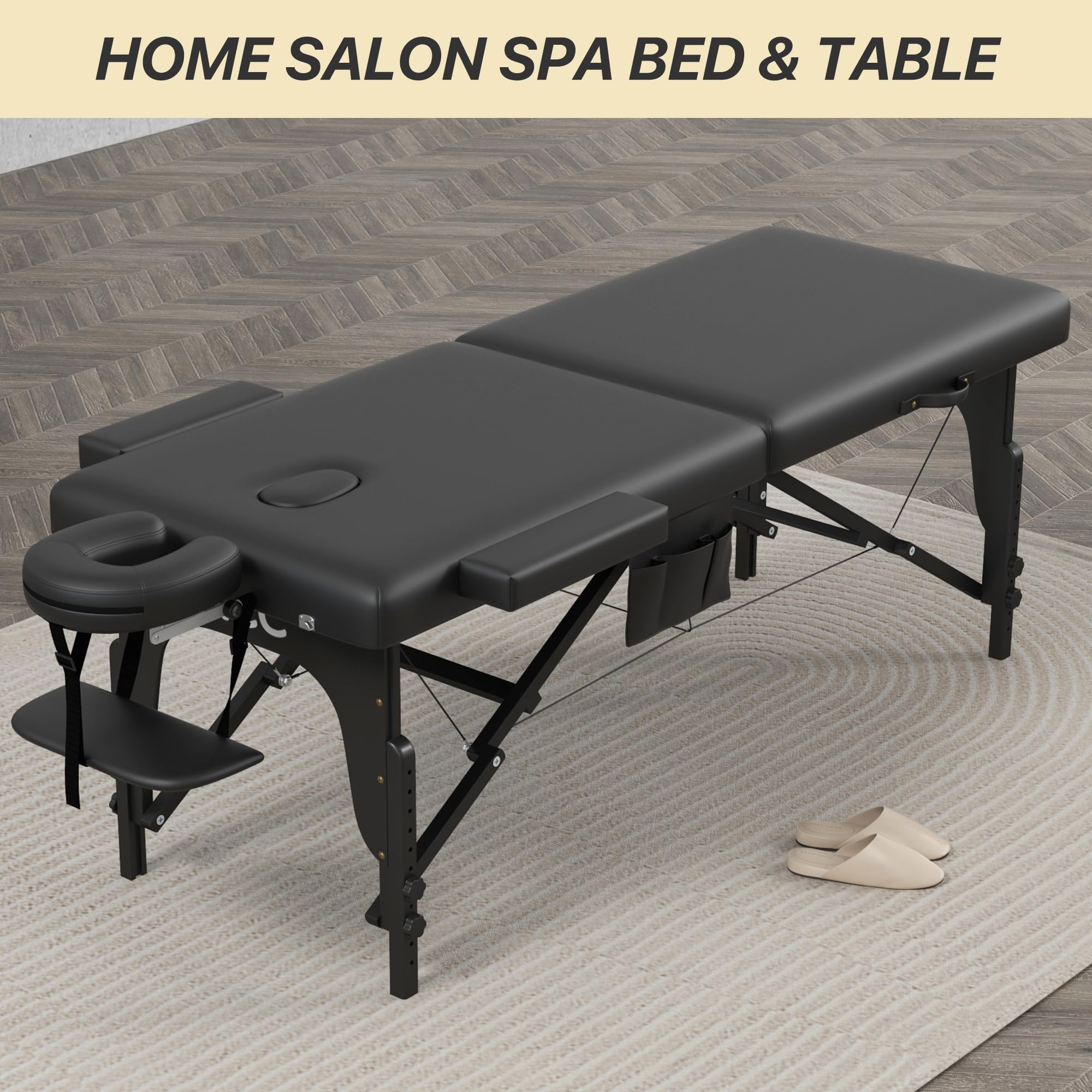 KCC portable foldable massage bed in action for mobile sessions