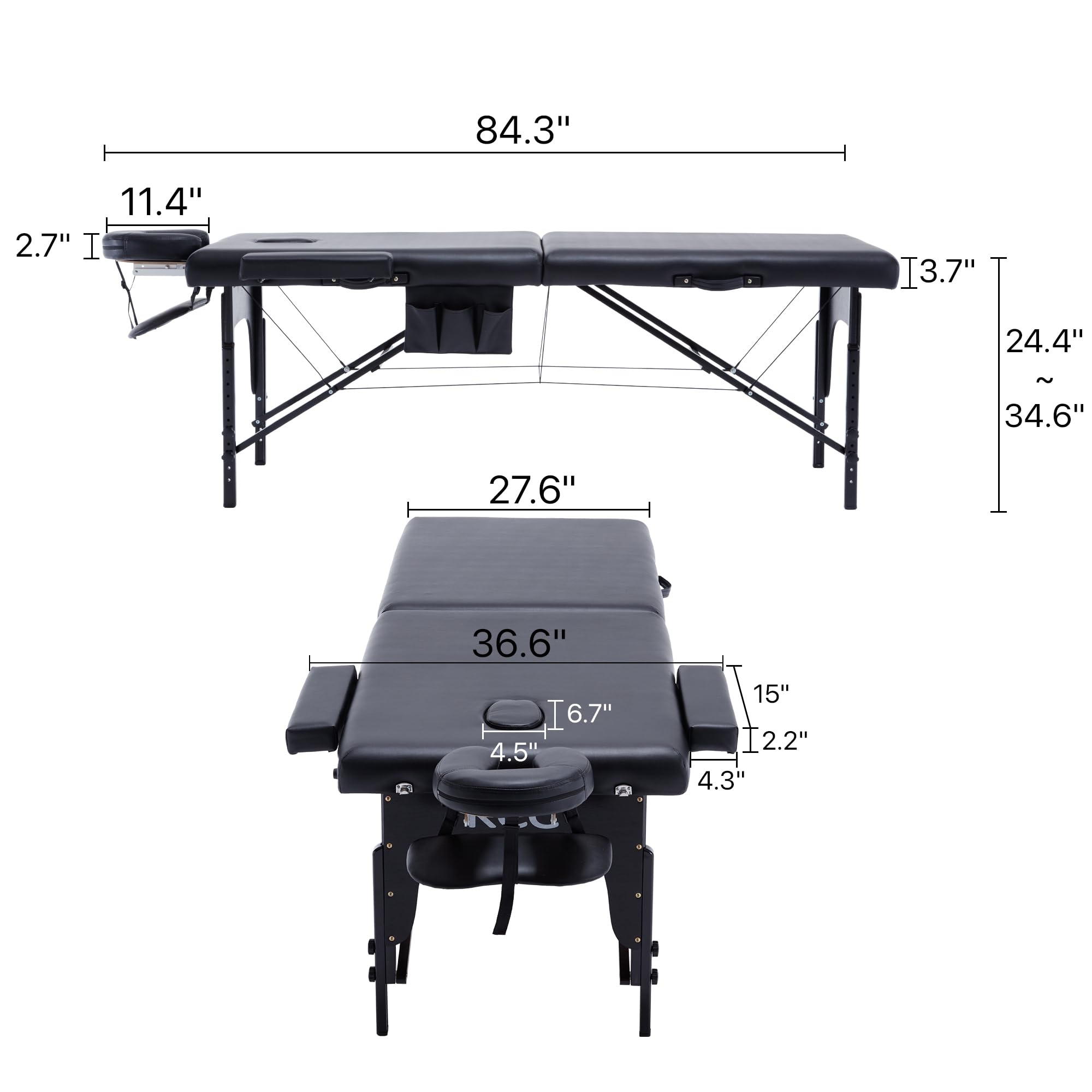 KCC tattoo table home spa bed ready for at-home use