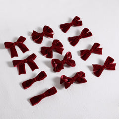 KCHIES velvet bow clip close-up—lined non-slip clip for secure wear.