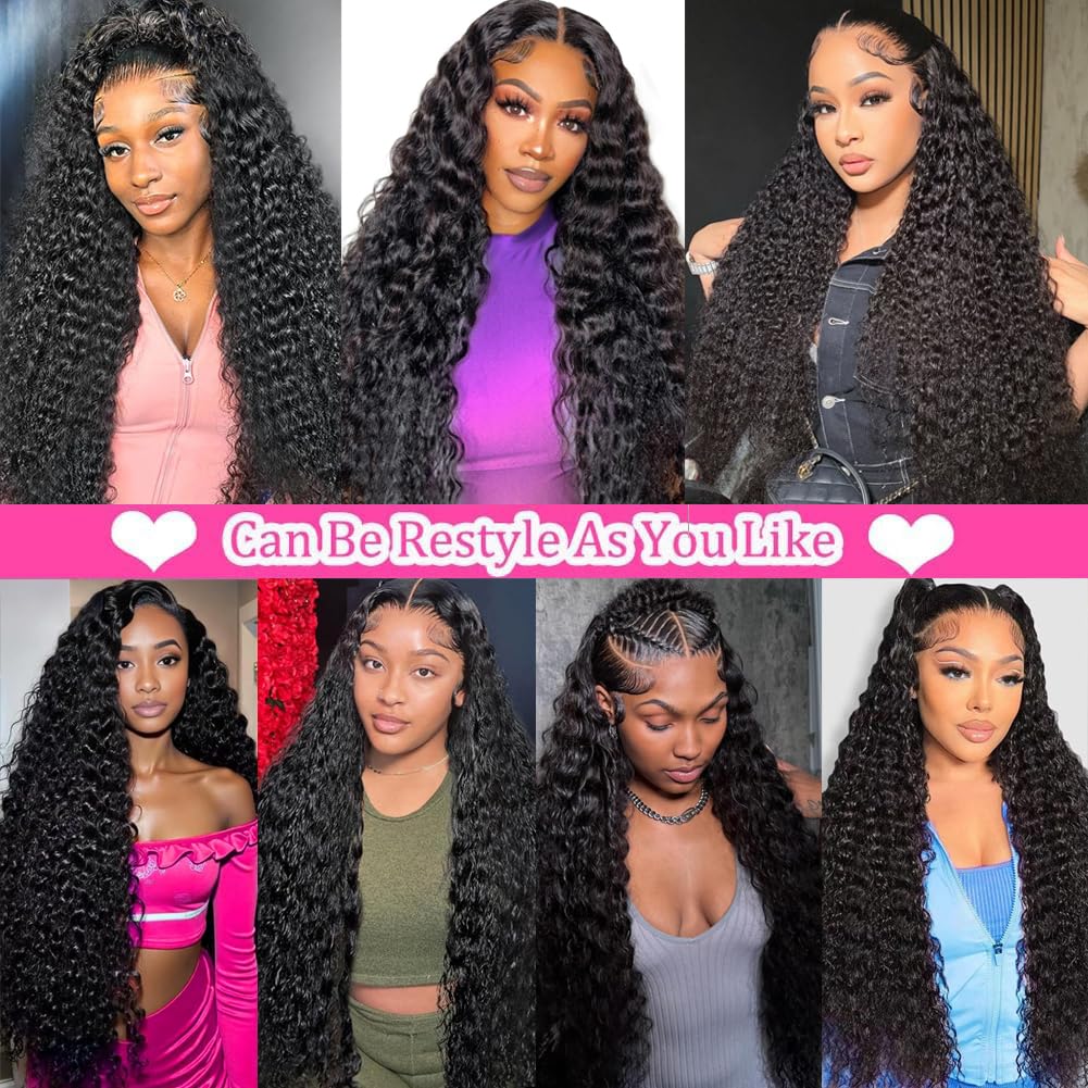 Kdmidun deep-curly wig offers natural look with voluminous bounce.