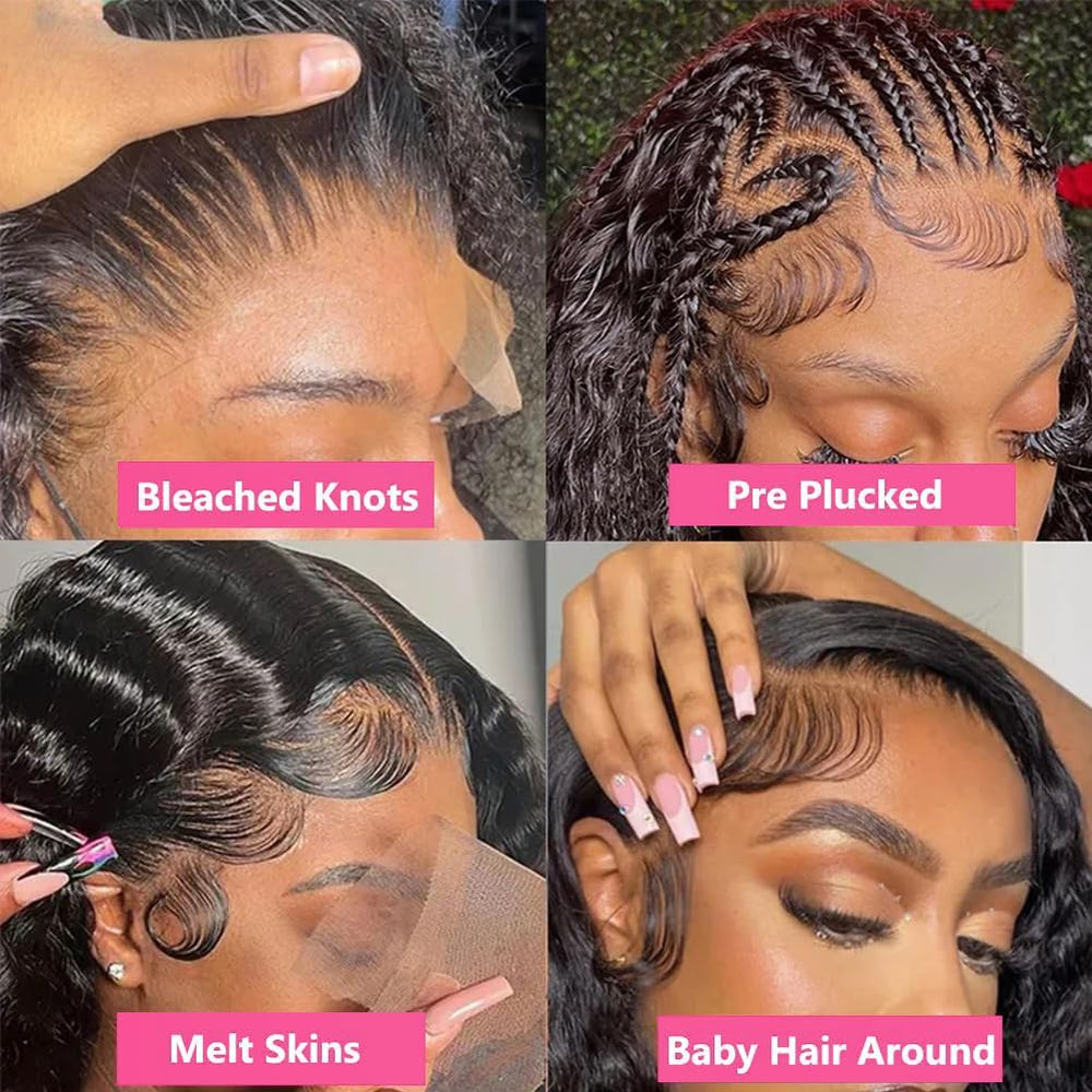 Kdmidun pre-plucked baby hair detail creates natural, ready-to-wear hairline.
