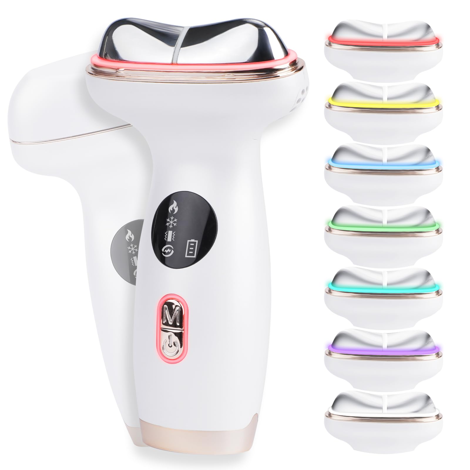Kdune microcurrent facial device closeup showing compact design for facial toning and portability.