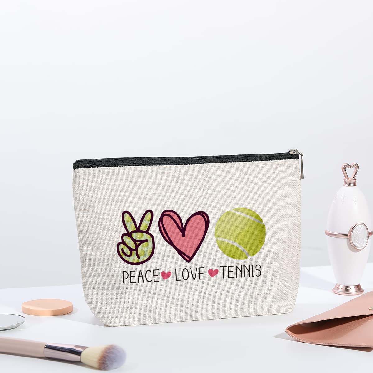kdxpbpz peace love tennis graphic double-sided design adds vibrant motivation