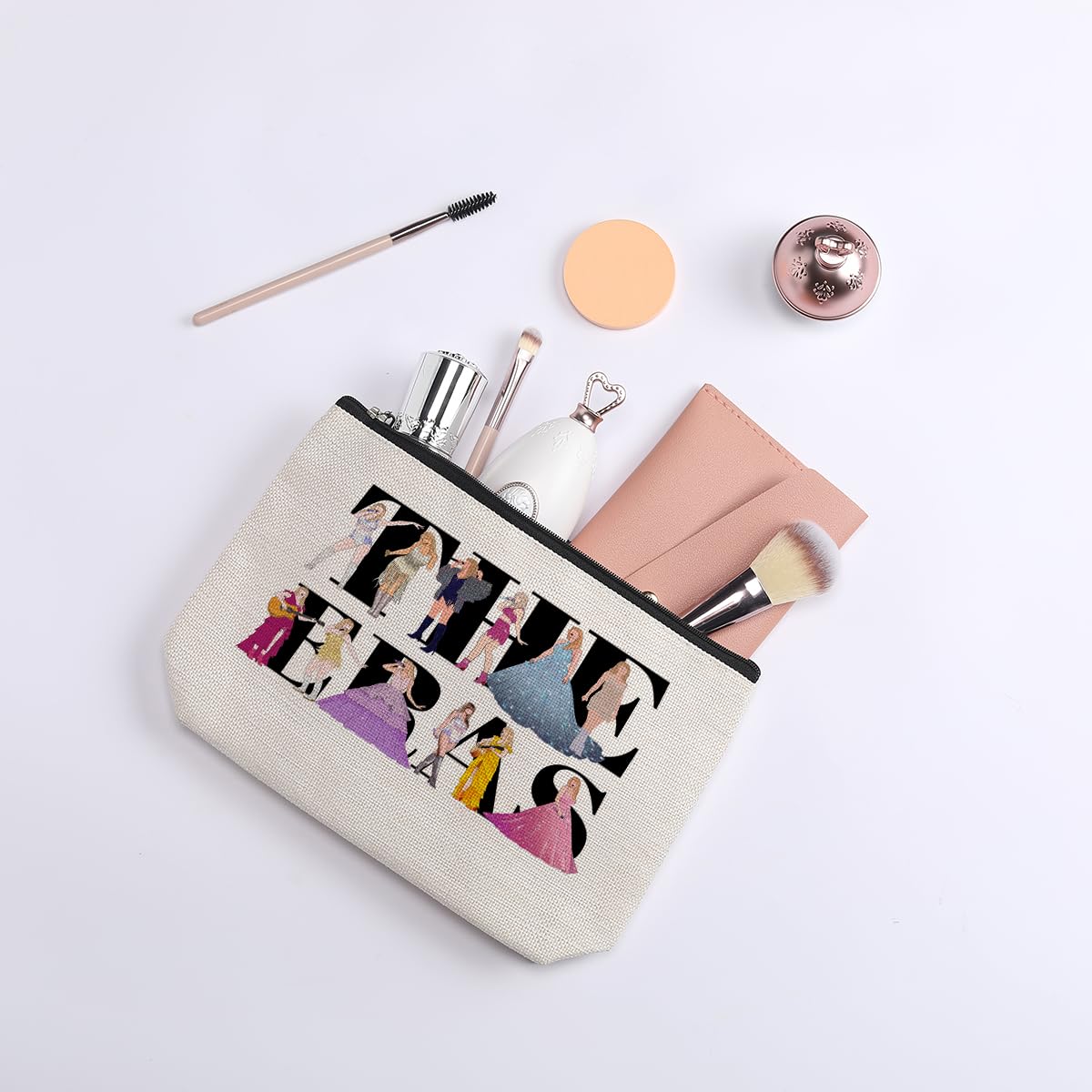 kdxpbpz Singer Makeup Bag travel-size design fits purses and backpacks.