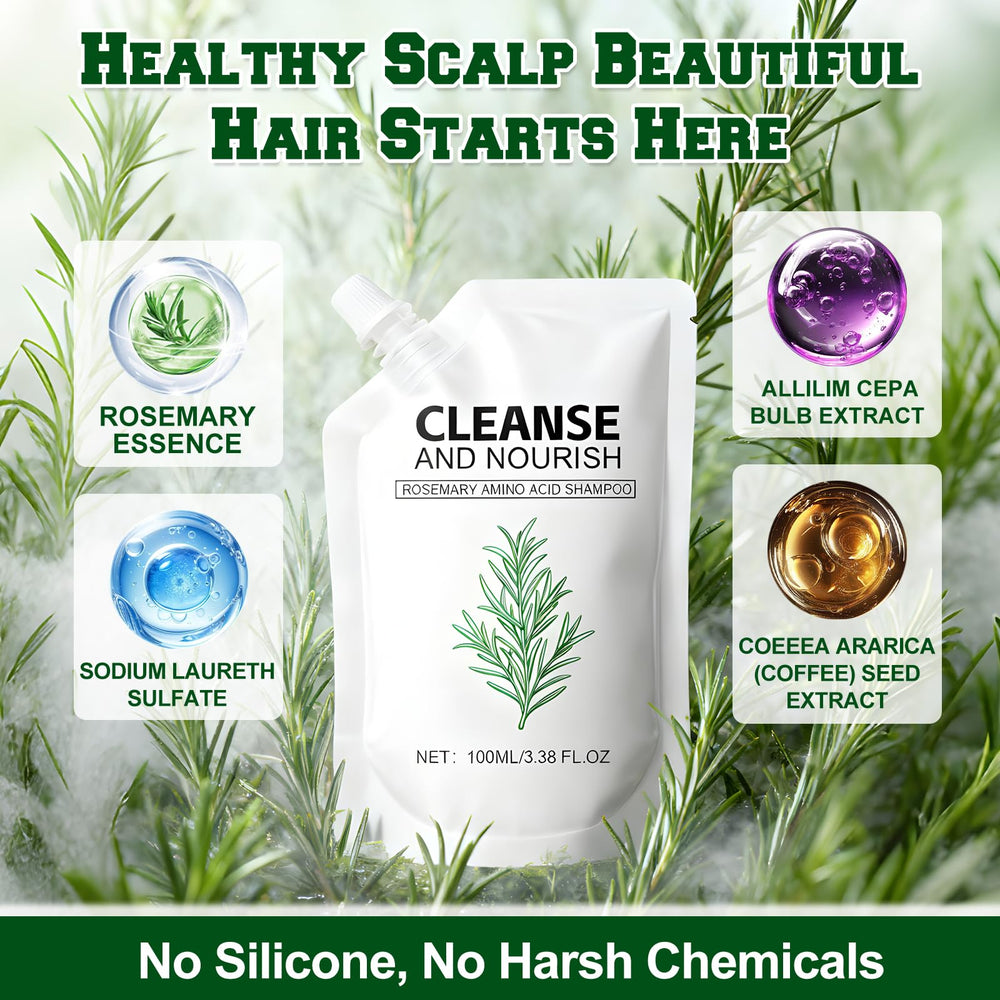 KEBEGE Rosemary Amino Acid Shampoo fragrance showcases herbal scent with refreshing scalp feel.