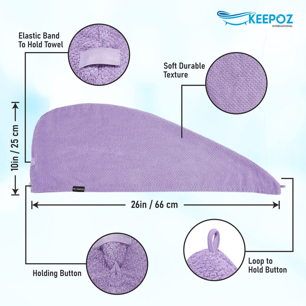 KEEPOZ cotton towel is highly absorbent to trap moisture quickly.