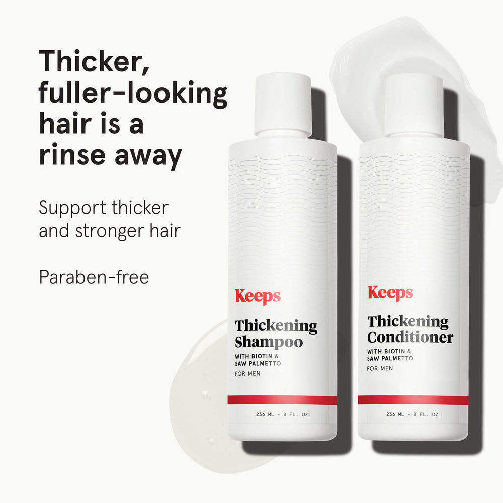Keeps thickening conditioner bottle—nourishes for smoother, thicker strands.
