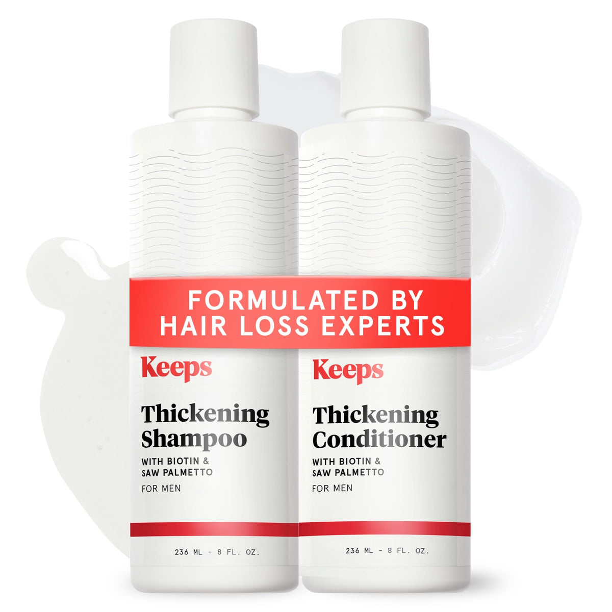 Keeps thickening shampoo bottle—promotes fuller-looking hair after use.