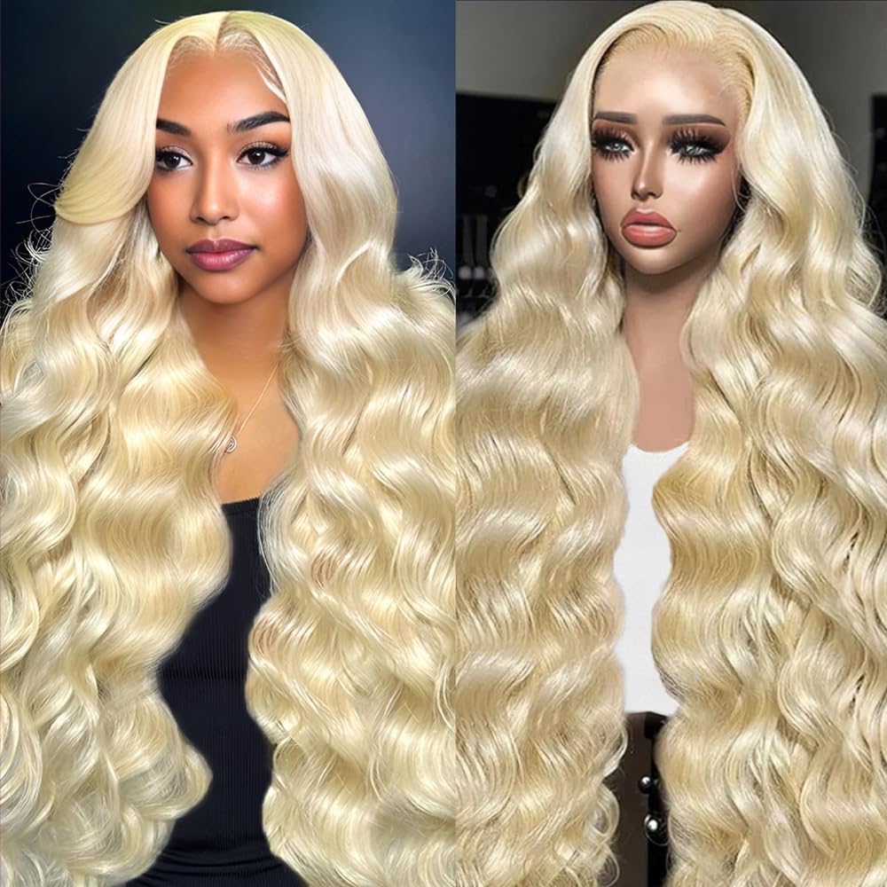 KEGOO 613 lace front wig 28in body wave showcases natural luster and versatile styling.