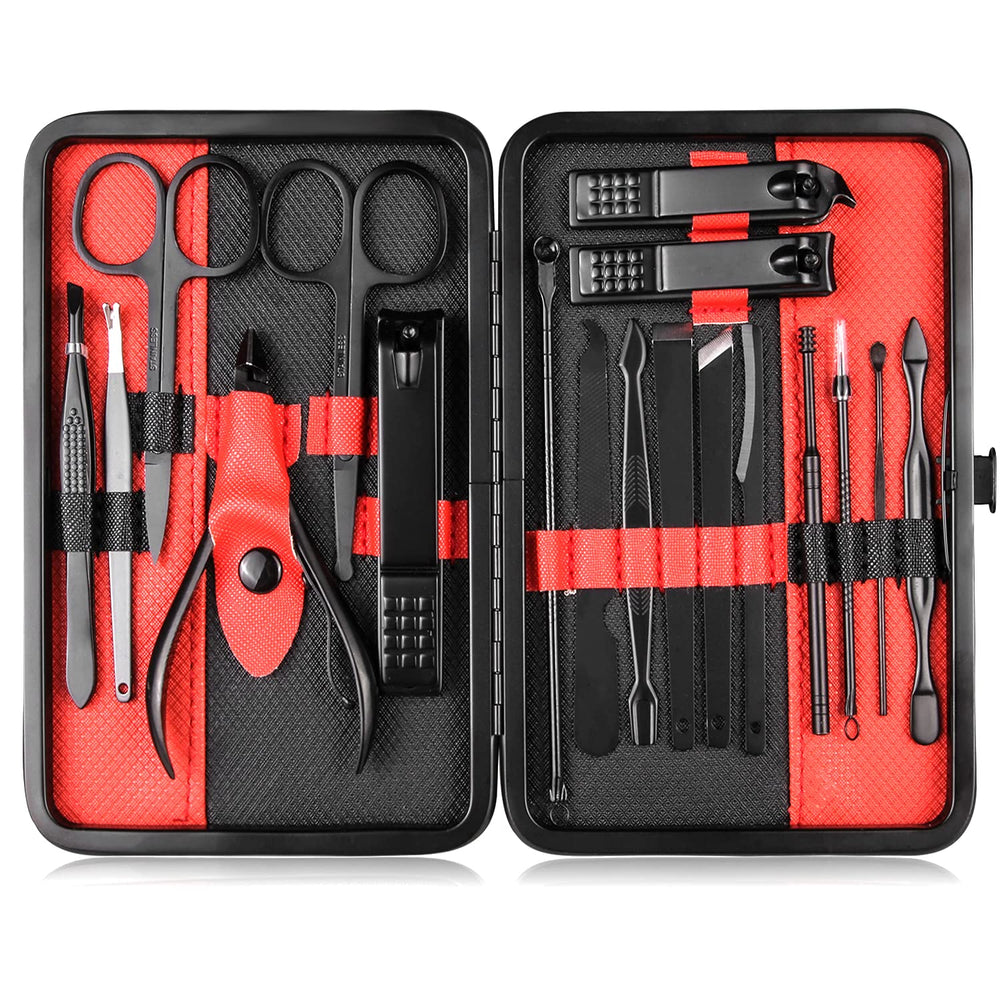 Keiby Citom 18-piece professional manicure set covers nails and grooming needs.
