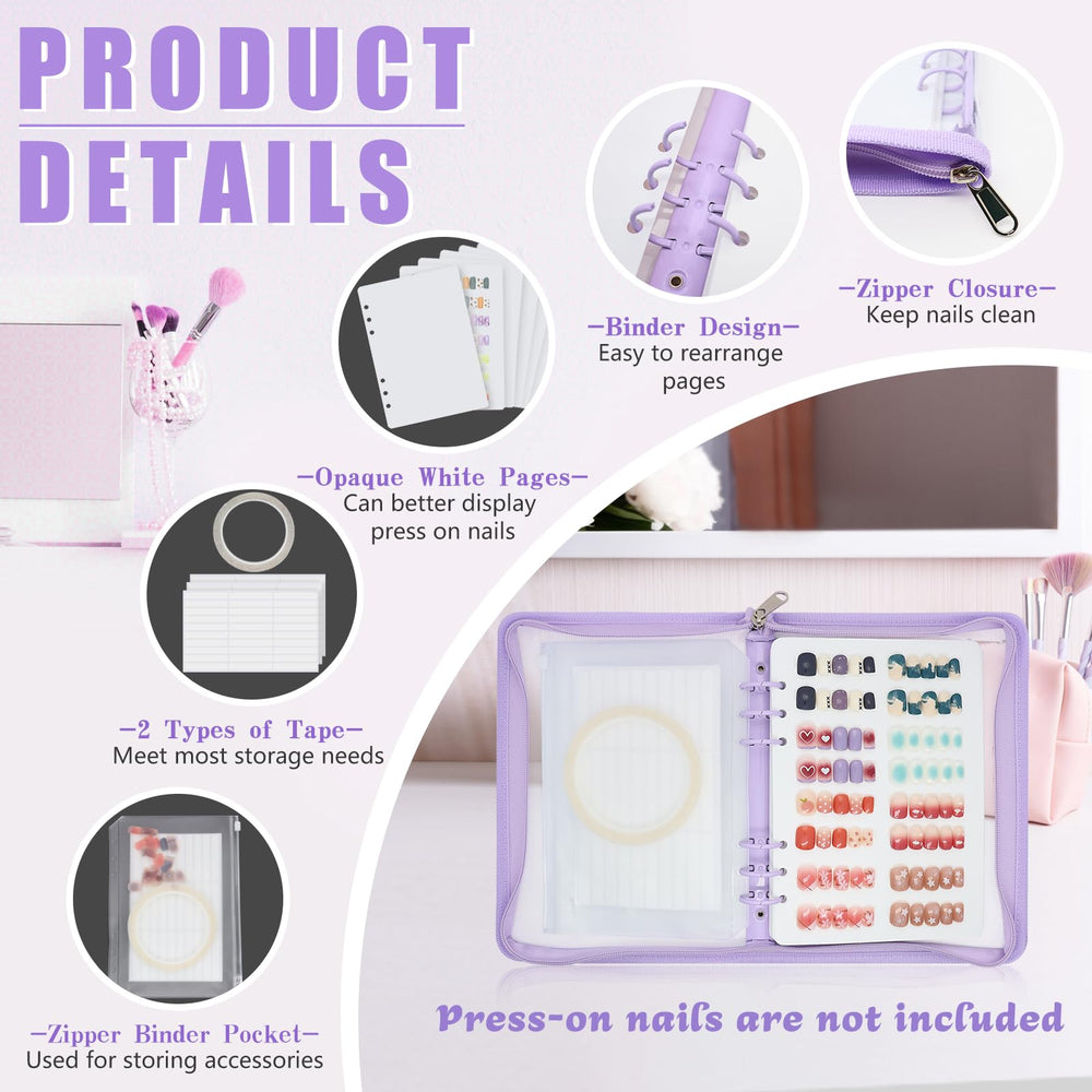 KEIFIN nail swatch pages eight sheets keep displays tidy and consistent