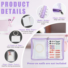 KEIFIN nail swatch pages eight sheets keep displays tidy and consistent