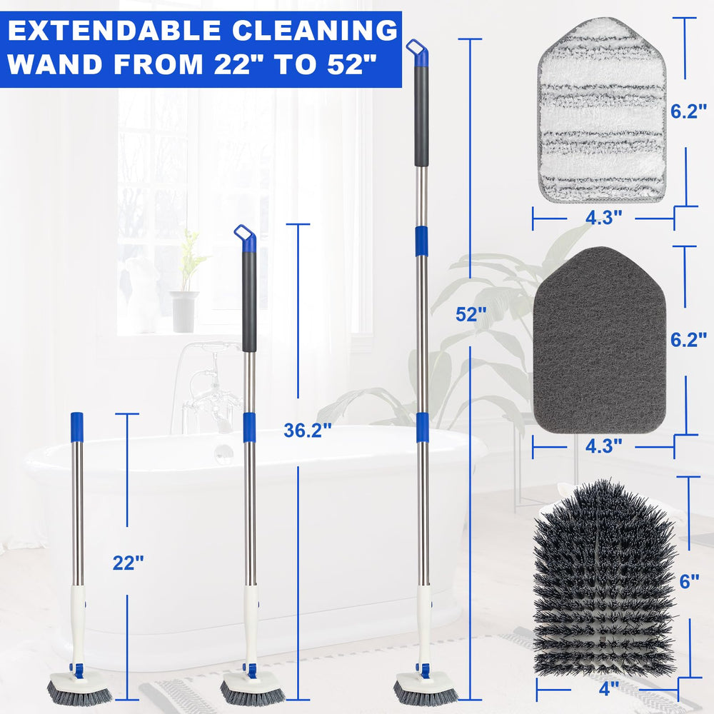 Keleekelin 3-in-1 brush head with hard bristles tackles stubborn grime.