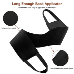 KELILO velvet-microfiber back applicator glides smoothly for near-professional finish.