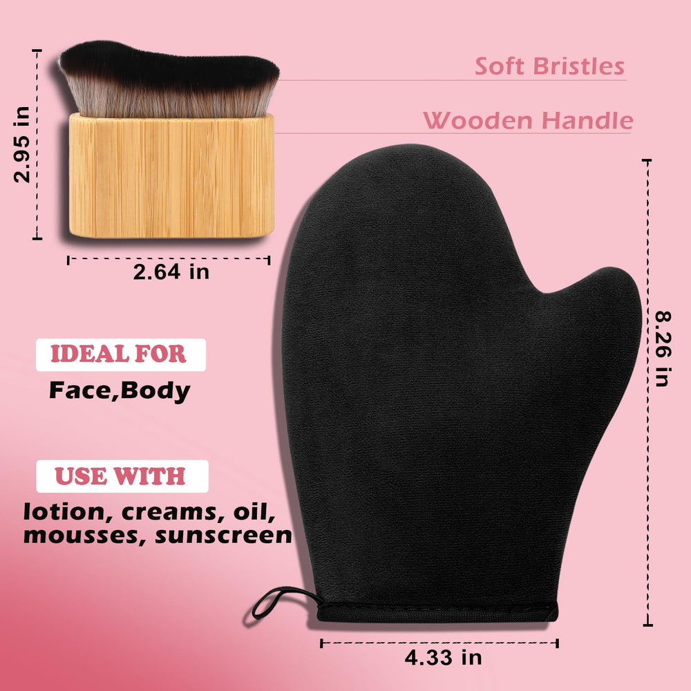 KELILO easy-clean reusable tanning mitt and brush with quick-dry design.