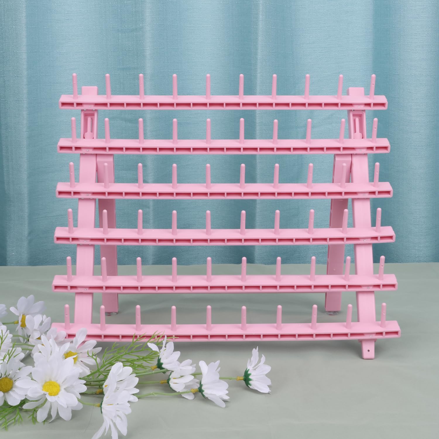 Kelukeya braid rack 60 spools front view for efficient hair sorting.