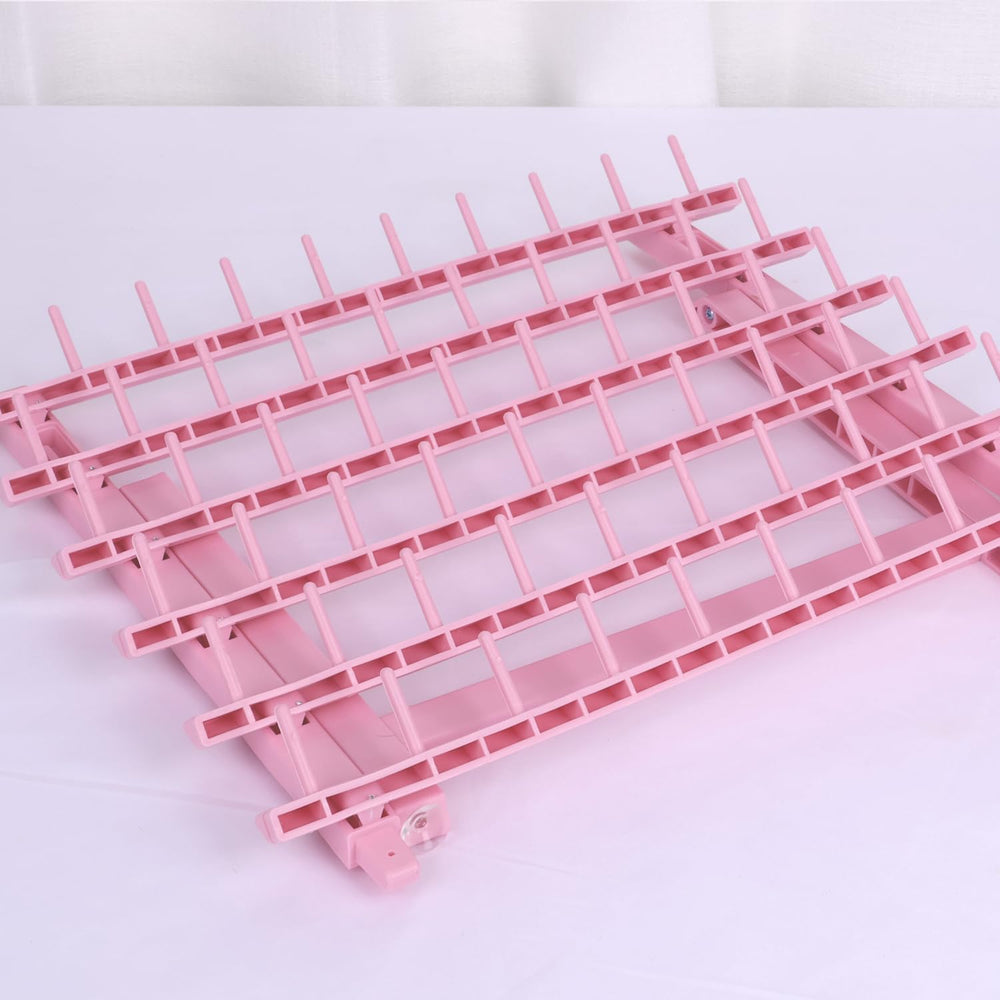 Kelukeya braid rack light-pink lavender finish boosts aesthetic appeal.