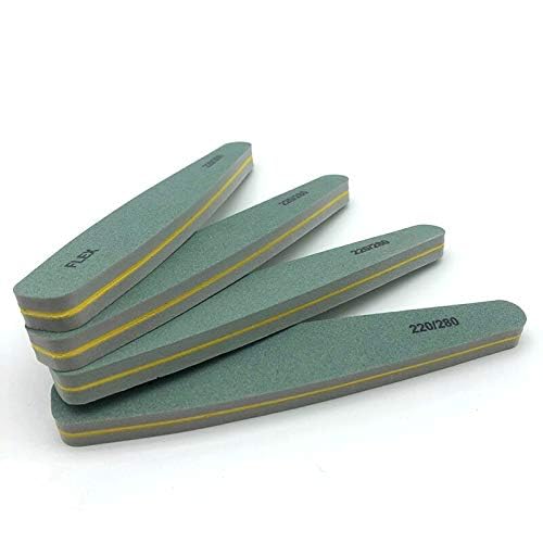 Kemaily lime-color nail files with ergonomic grip for comfortable use