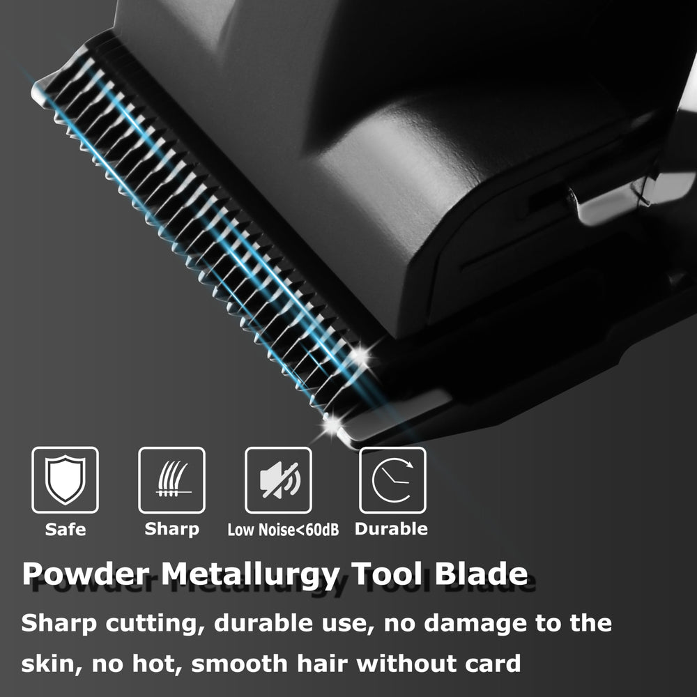 KEMEI 2296 stainless-steel-blades ensure long-lasting sharpness for easy styling.
