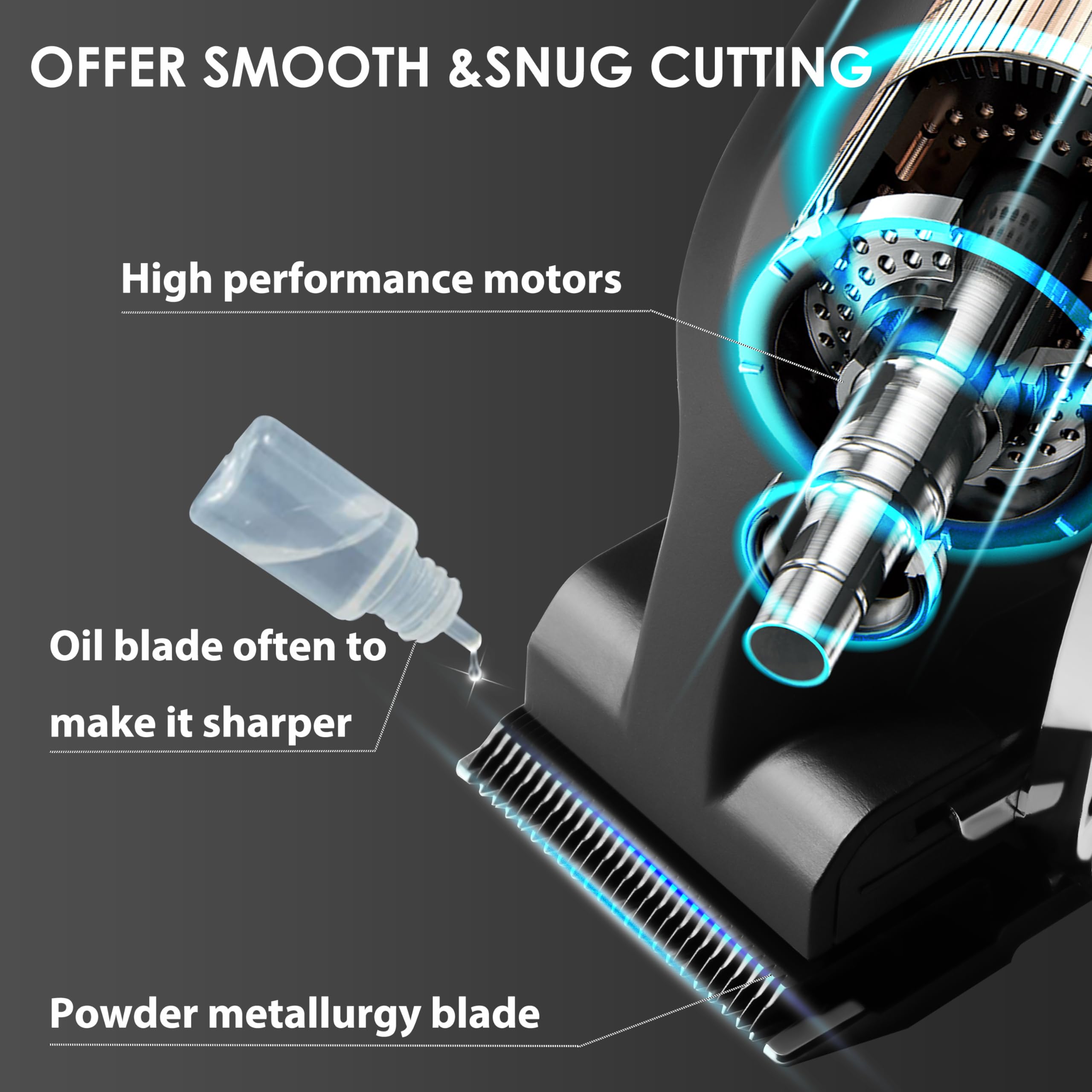 KEMEI 2296 USB-charging-base makes recharging simple at home or travel.