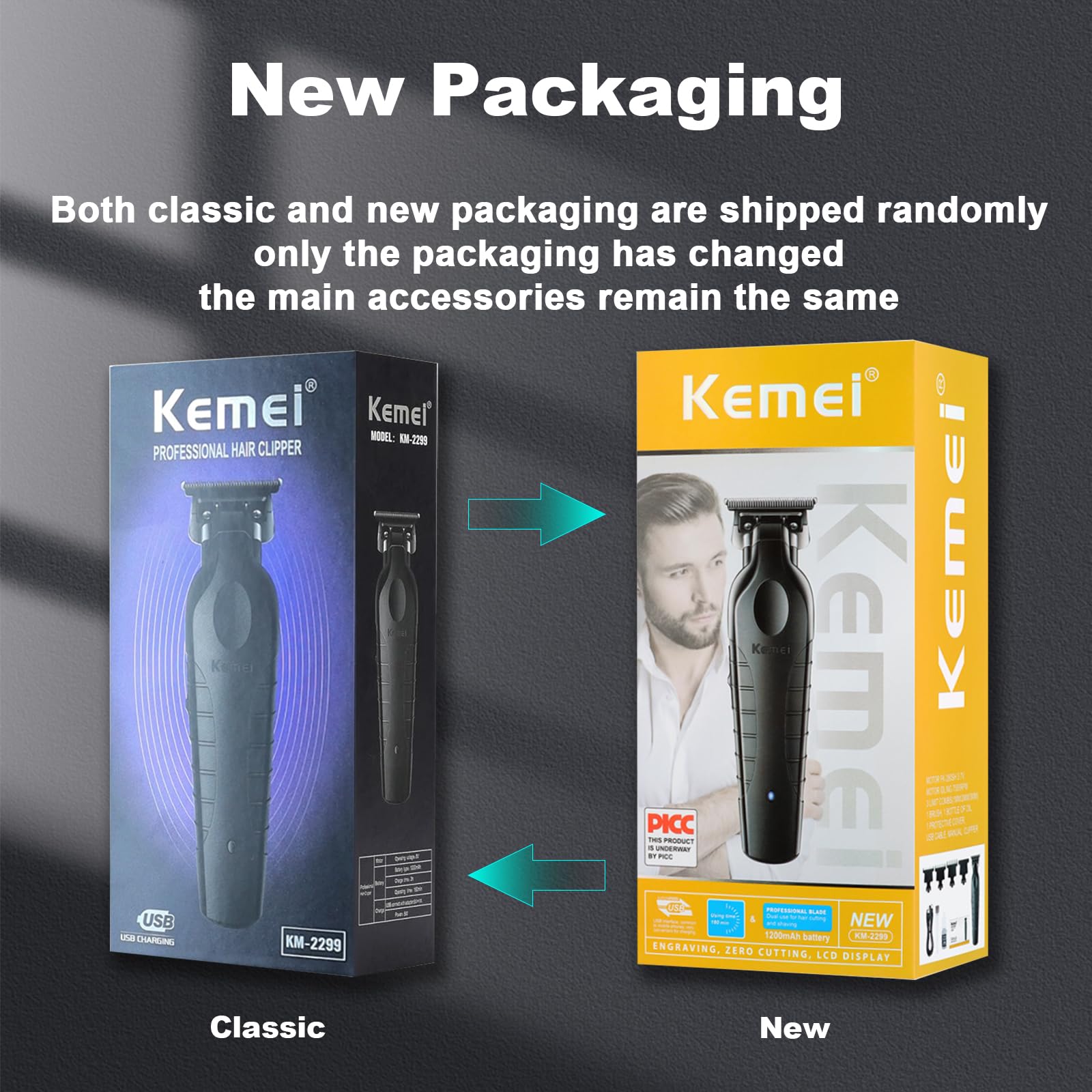 KEMEI 2299 Trimmer charges in 3 hours for extended sessions.