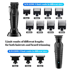 KEMEI cordless clipper USB charging view for travel grooming