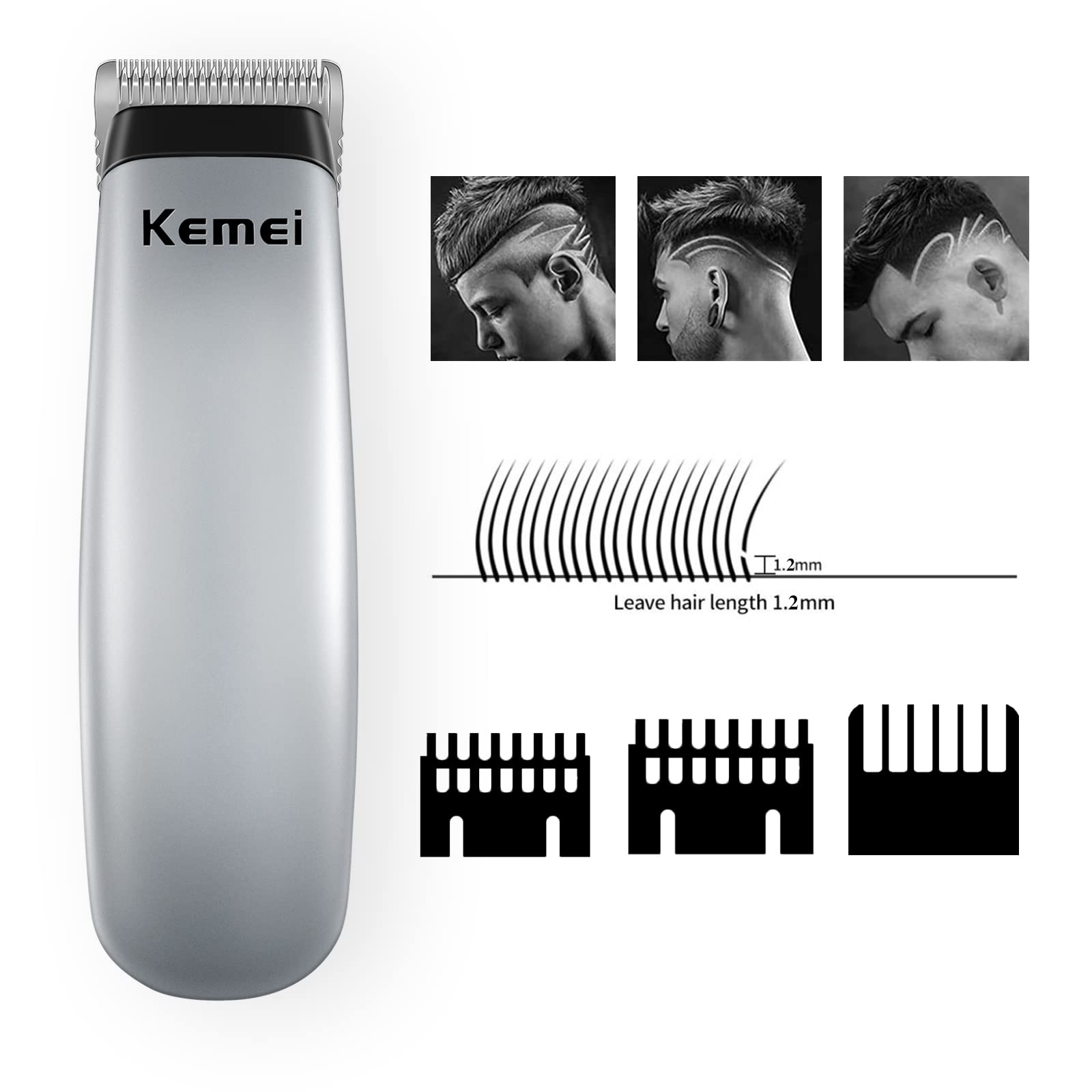 KEMEI mini-clippers stainless steel blades deliver sharp, durable cutting performance.