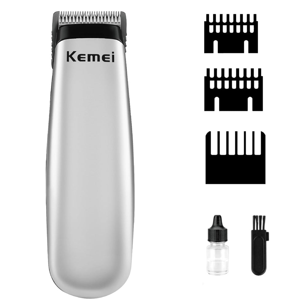 KEMEI Mini Hair Trimmer precision blades close-up for clean, precise cuts.