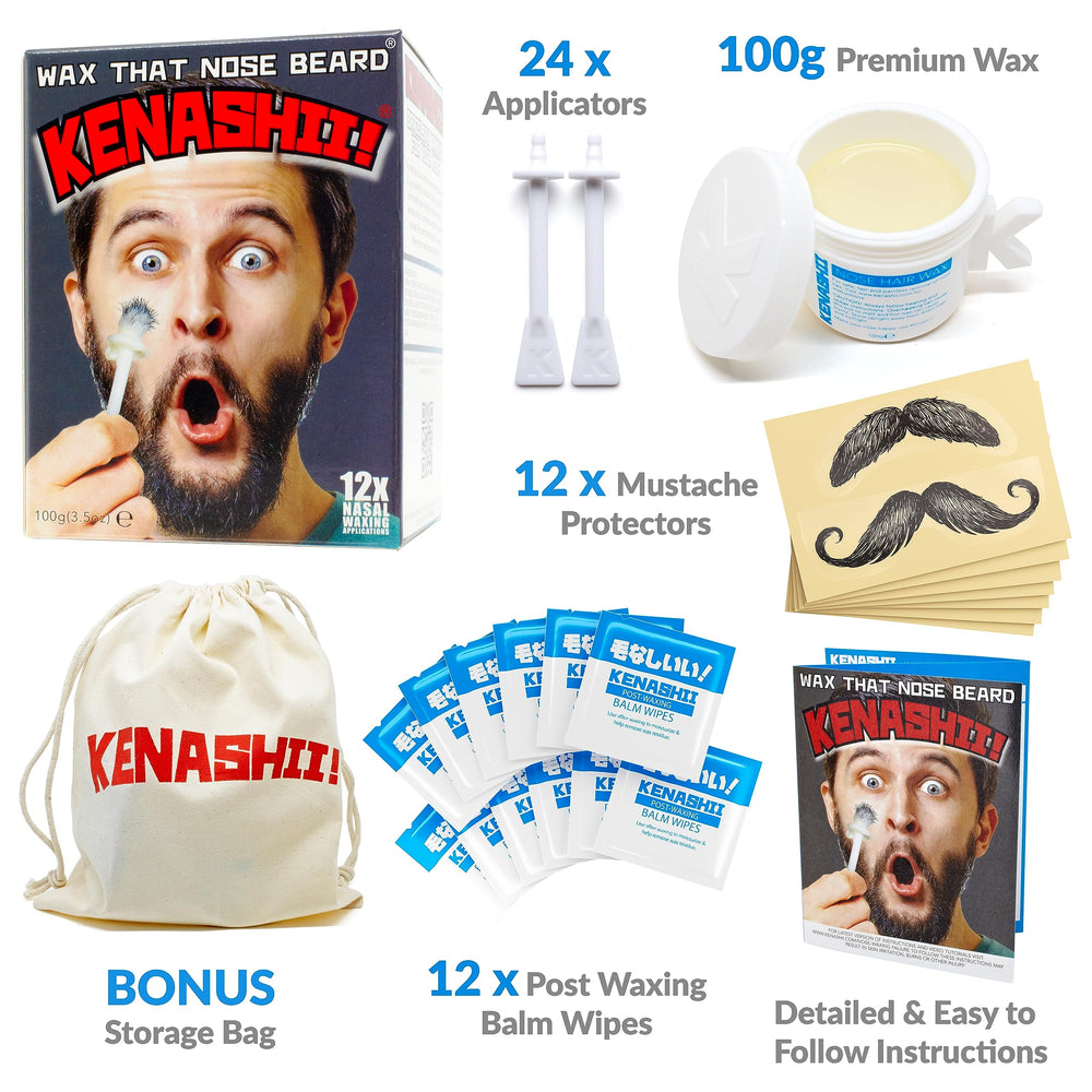 KENASHII mustache guards – protect facial hair during waxing