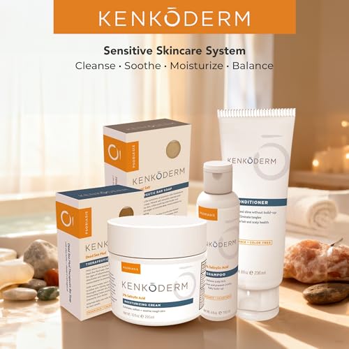 Kenkoderm psoriasis care routine with Dead Sea mud supports balanced cleansing.