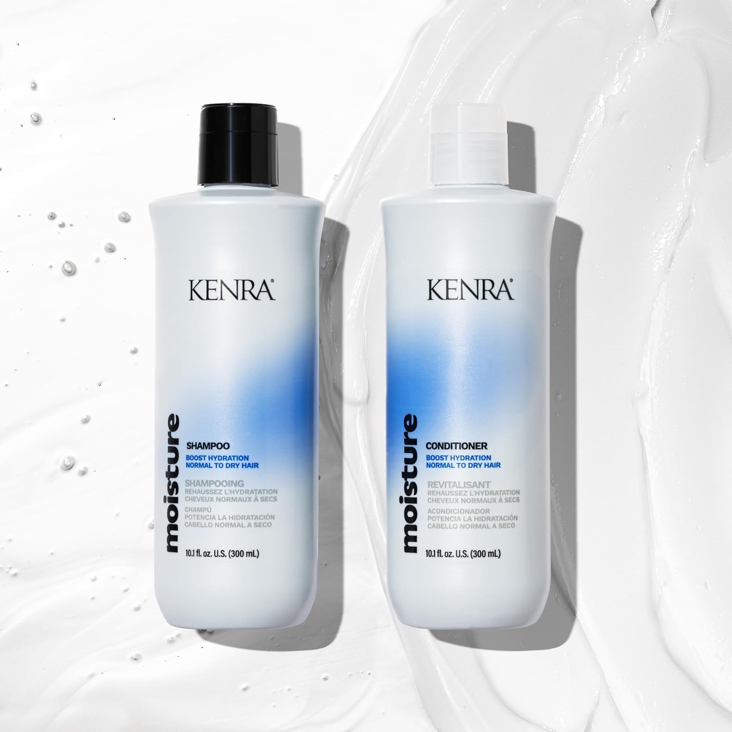 Kenra Moisture set packaging on display with branding
