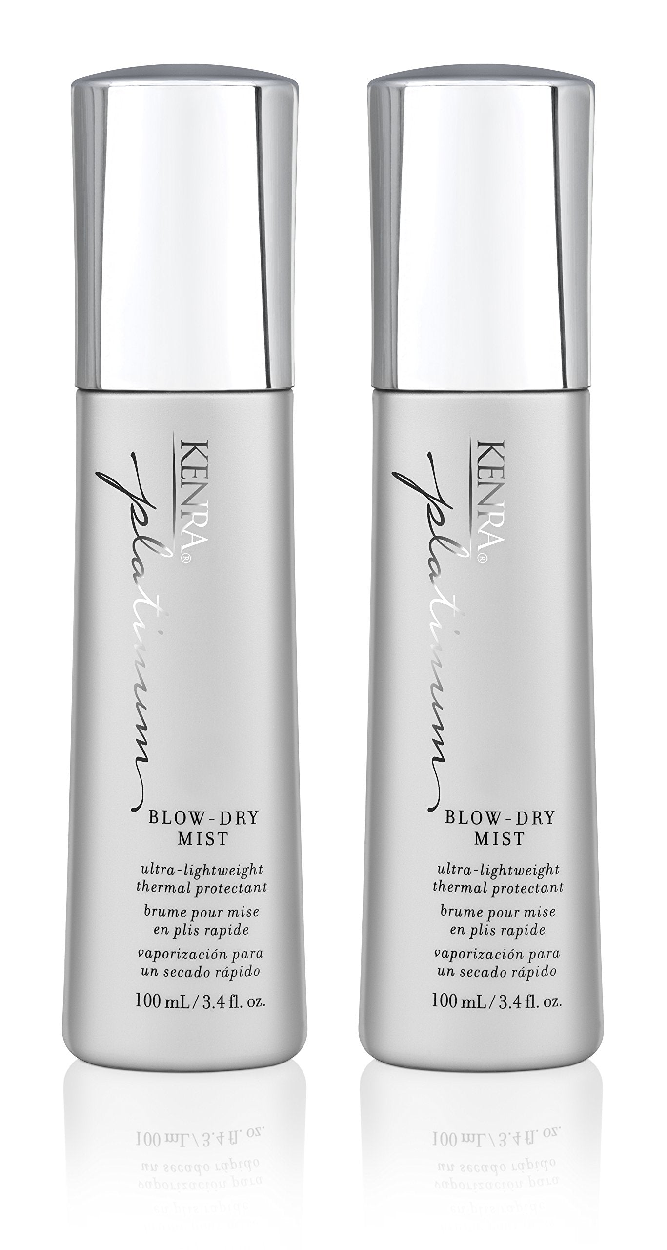 Kenra Platinum Blow-Dry Mist bottle-front view highlights detangling and smoothing