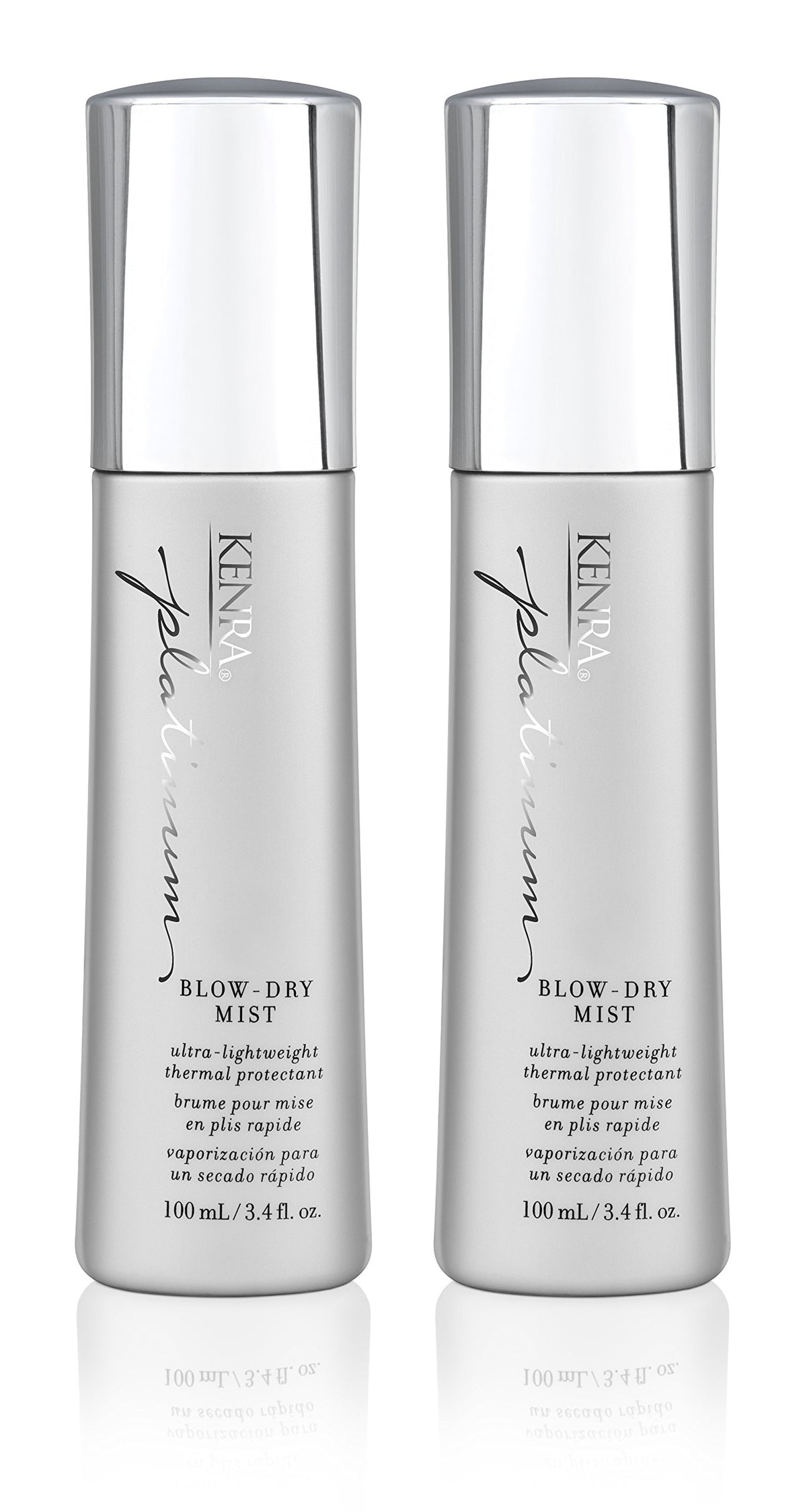 Kenra Platinum Blow-Dry Mist bottle-front view highlights detangling and smoothing