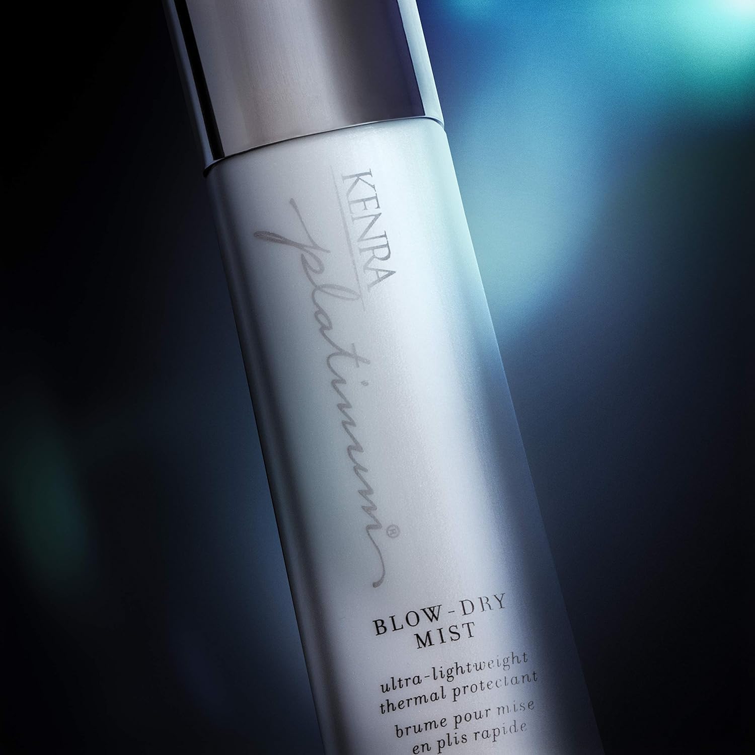 Kenra Platinum Blow-Dry Mist hair-frizz close-up shows frizz control and humidity resistance