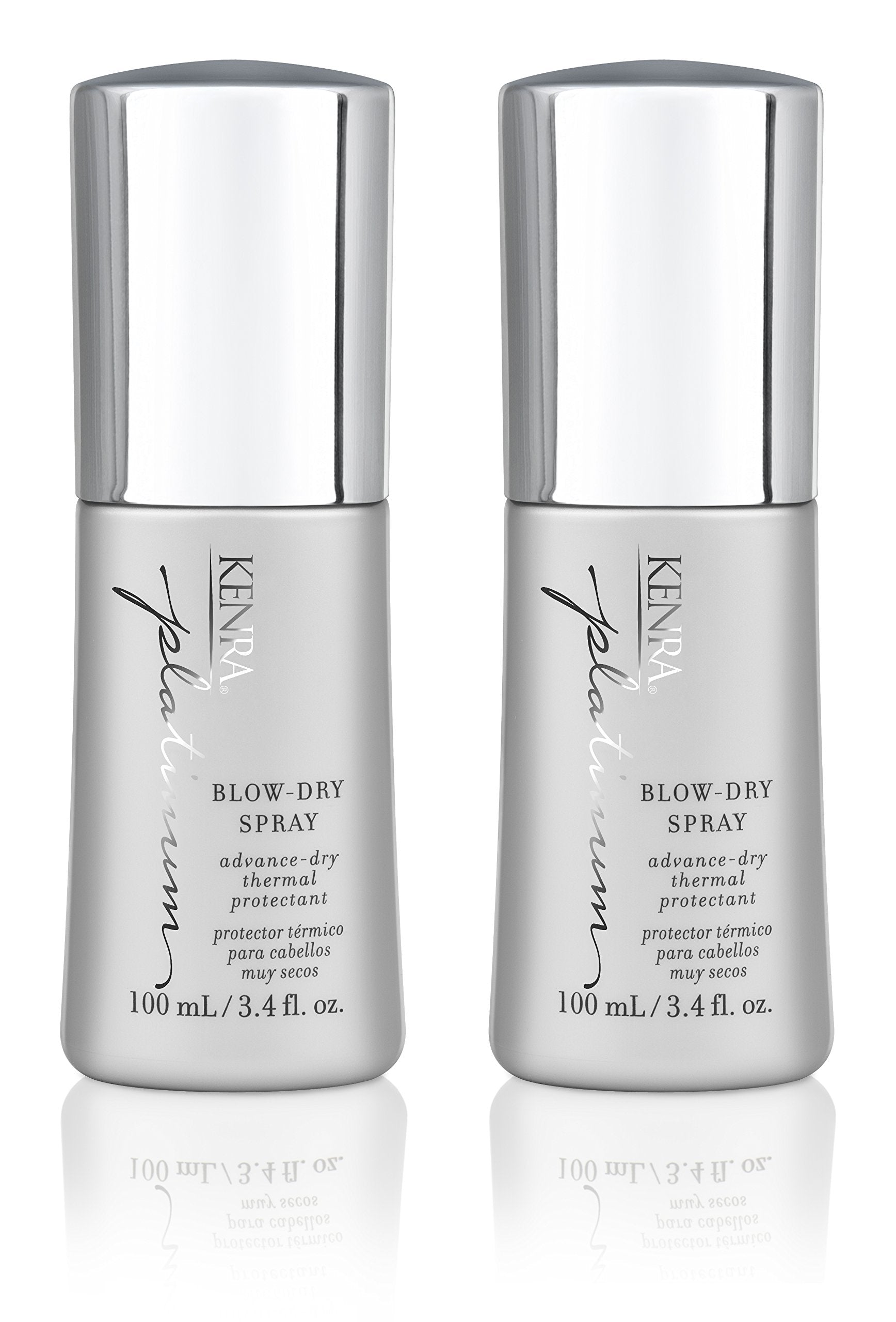Kenra Platinum Blow-Dry Spray two-pack bottles for time-saving styling.