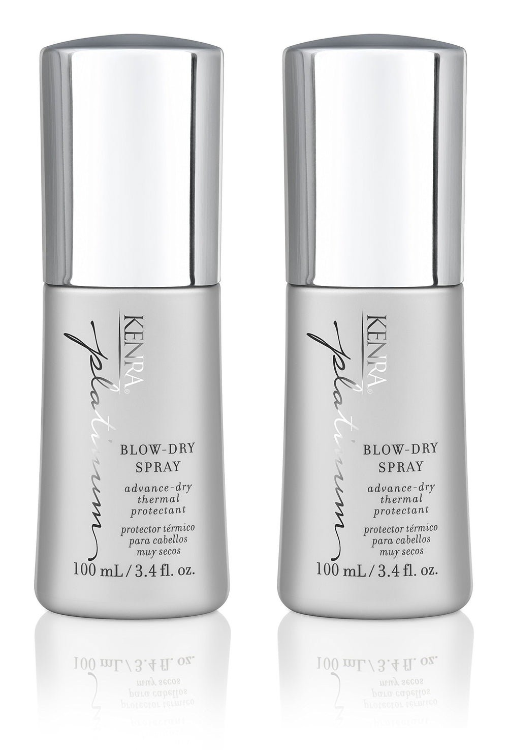 Kenra Platinum Blow-Dry Spray two-pack bottles for time-saving styling.