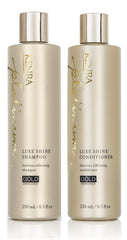 Kenra Platinum Luxe Shine Shampoo bottle showing daily cleansing for silky, radiant strands.