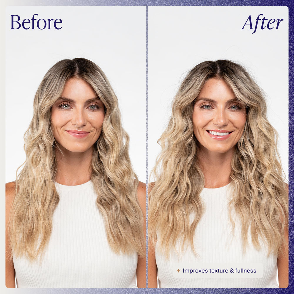 Kenra applied at roots demonstrating instant lift and added fullness